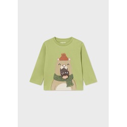 Camiseta interactiva oso bebé mayoral