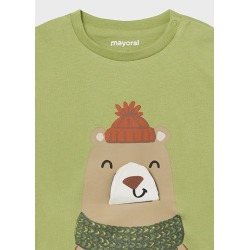 Camiseta interactiva oso bebé mayoral