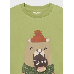 Camiseta interactiva oso bebé mayoral