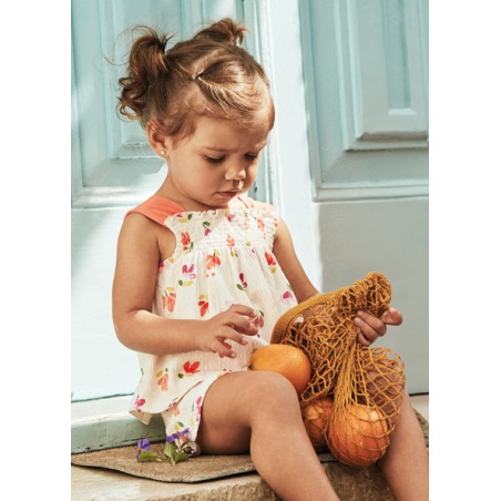 Conjunto short punto bambula bebe niña mayoral