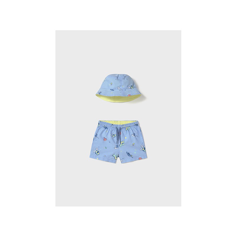 Conjunto bañador con gorro bebe niño mayoral