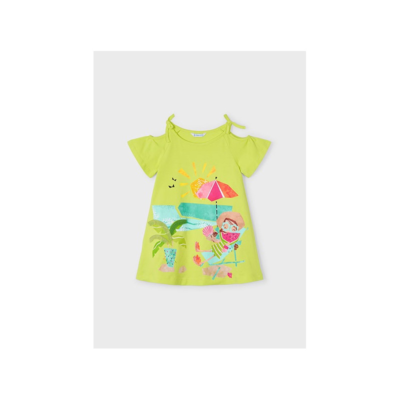 Vestido aplicaciones niña mayoral