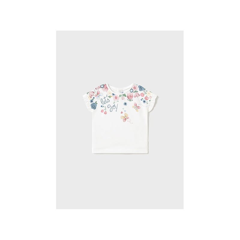 Camiseta m/c grafica flores bebe niña mayoral