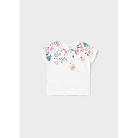 Camiseta m/c grafica flores bebe niña mayoral