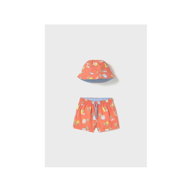 Conjunto bañador con gorro bebe niño mayoral