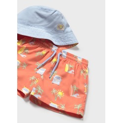 Conjunto bañador con gorro bebe niño mayoral