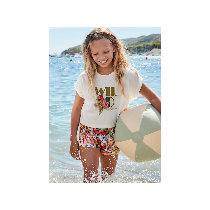 Conjunto short estampado chica mayoral