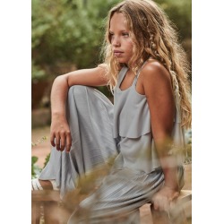 Conjunto pantalon largo plisado chica mayoral