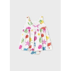Vestido estampado con braguita bebe mayoral