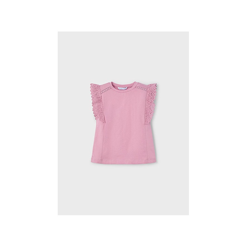 Camiseta m/c crochet niña mayoral