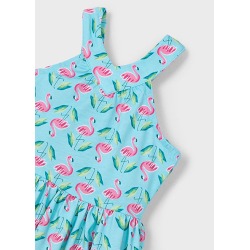 Vestido estampado flamencos niña mayoral