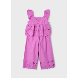 Conjunto pantalon largo perforado niña mayoral