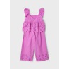 Conjunto pantalon largo perforado niña mayoral