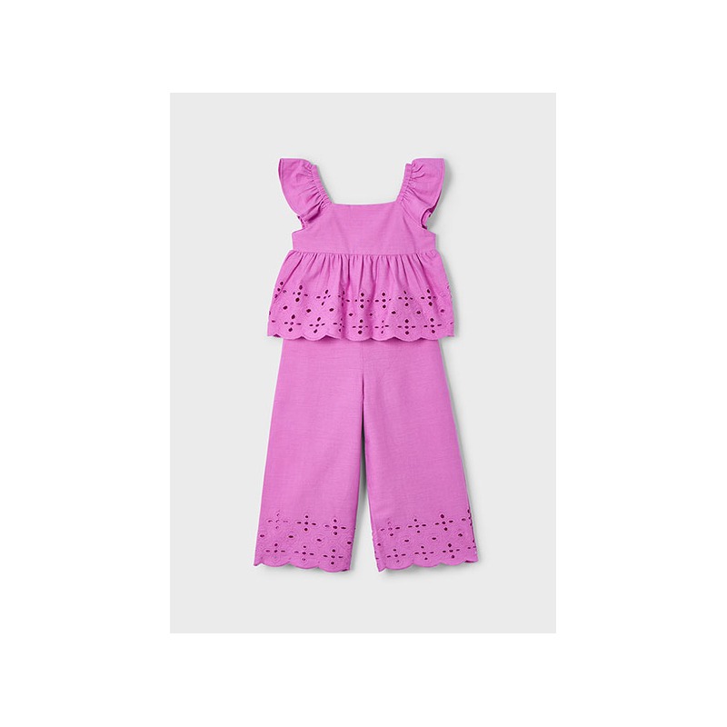 Conjunto pantalon largo perforado niña mayoral