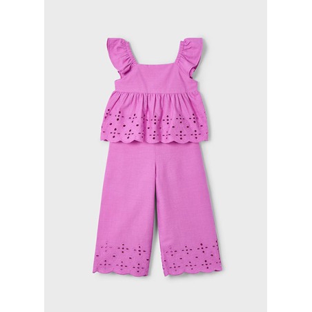 Conjunto pantalon largo perforado niña mayoral