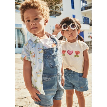 Peto corto soft denim bebe mayoral