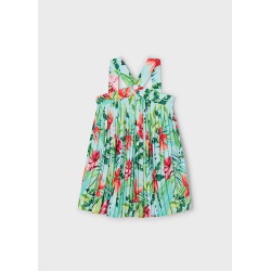 Vestido plisado estampado niña mayoral