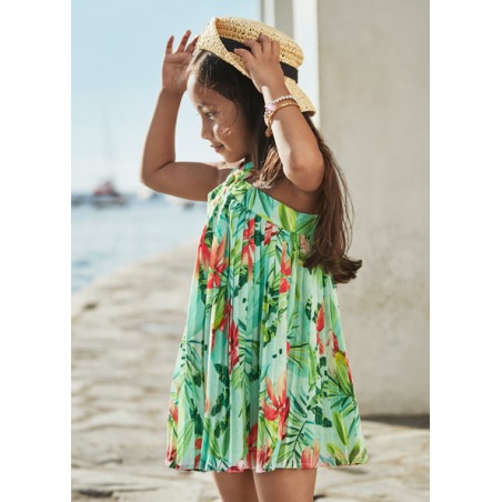 Vestido plisado estampado niña mayoral