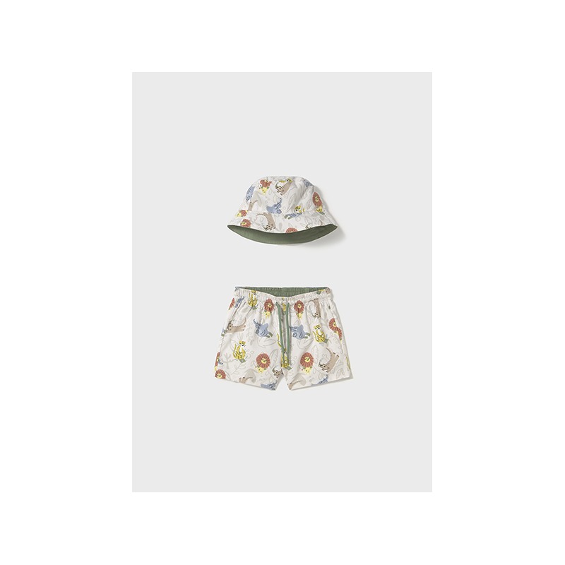 Conjunto bañador con gorro bebe niño mayoral