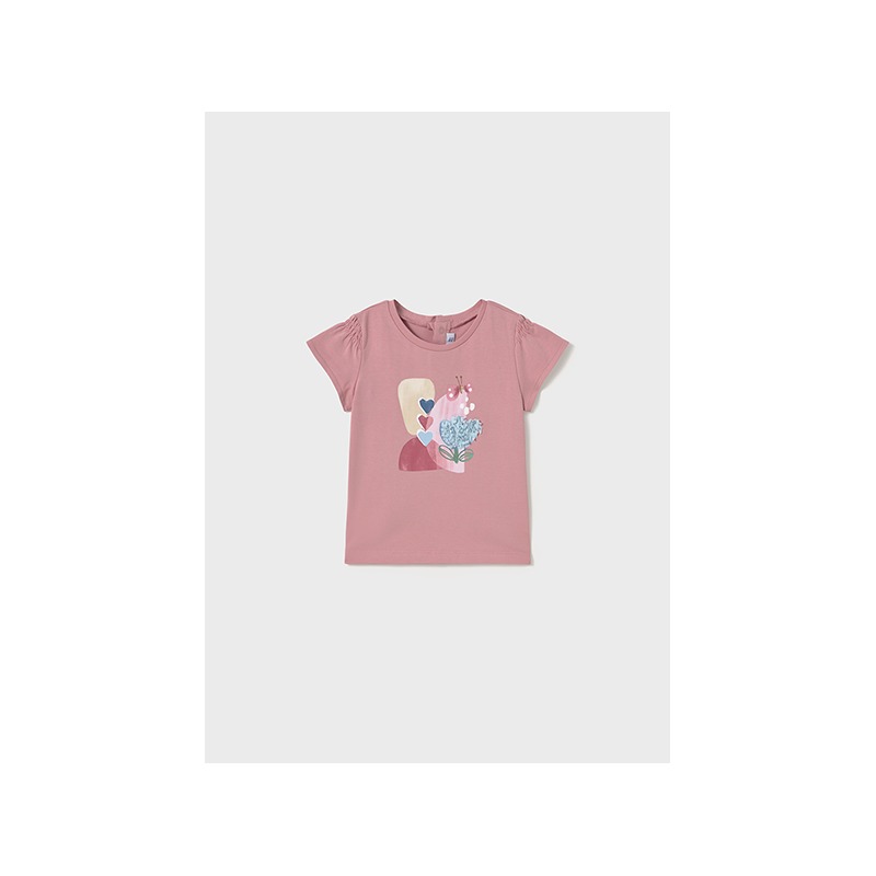 Camiseta m/c bordado bebe niña mayoral