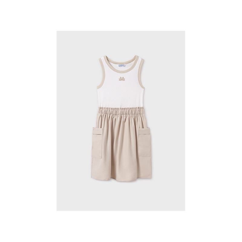 Vestido combinado cargo chica mayoral