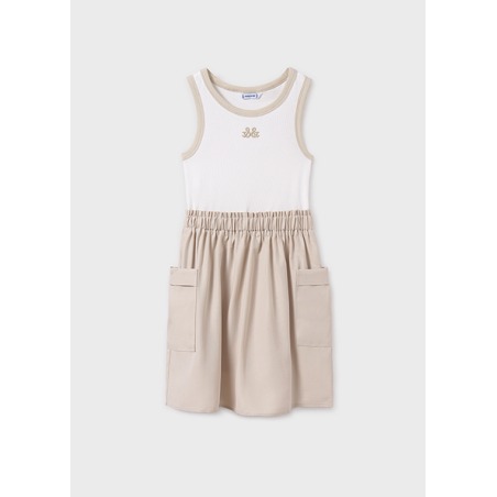 Vestido combinado cargo chica mayoral