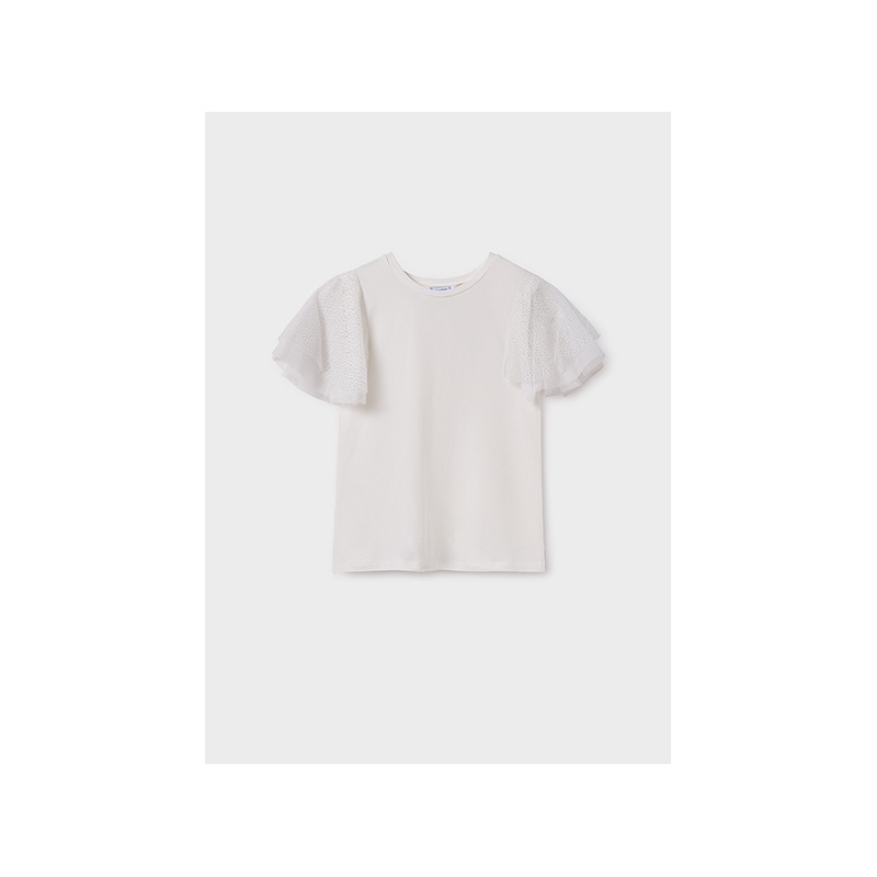 Camiseta m/c mangas tul chica mayoral