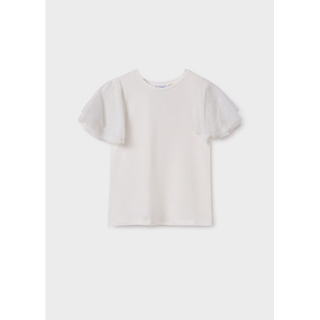 Camiseta m/c mangas tul chica mayoral