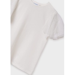 Camiseta m/c mangas tul chica mayoral