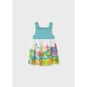 Vestido punto cenefa flores bebe niña mayoral