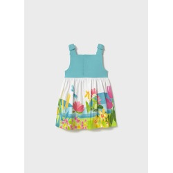 Vestido punto cenefa flores bebe niña mayoral