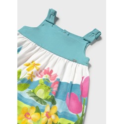 Vestido punto cenefa flores bebe niña mayoral
