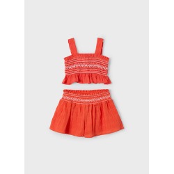 Conjunto short nido de abeja niña mayoral