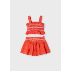 Conjunto short nido de abeja niña mayoral