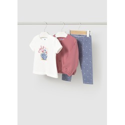 Conjunto leggings 3 piezas bebe niña mayoral