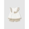Conjunto bermuda combinado lino bebe niña mayoral