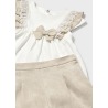 Conjunto bermuda combinado lino bebe niña mayoral