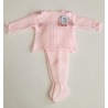 Conjunto bebe hilo manga larga con trenzas