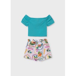 Conjunto short estampado chica mayoral