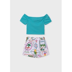 Conjunto short estampado...