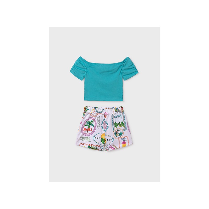 Conjunto short estampado chica mayoral