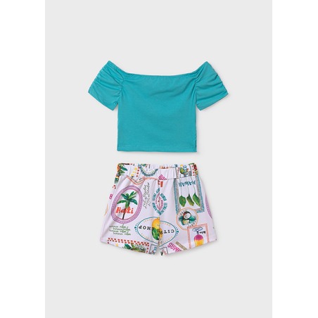 Conjunto short estampado chica mayoral