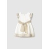 Vestido combinado lino bebe niña mayoral