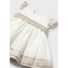 Vestido combinado lino bebe niña mayoral