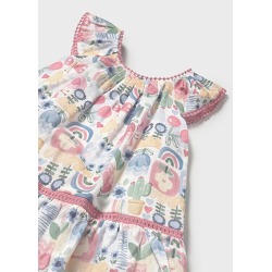 Vestido estampado bebe niña mayoral