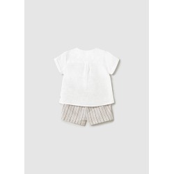 Conjunto pantalon corto rayas bebe niño mayoral