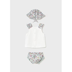 Conjunto baño con gorro bebe niña mayoral