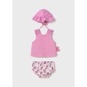 Conjunto baño con gorro bebe niña mayoral