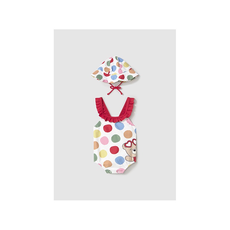Bañador y gorro bebe niña mayoral