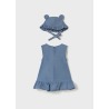 Vestido y gorro denim bebe niña mayoral
